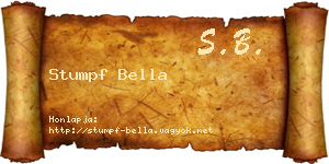 Stumpf Bella névjegykártya